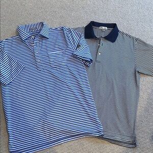 Striped Blue and Navy Mens Polo Shirts